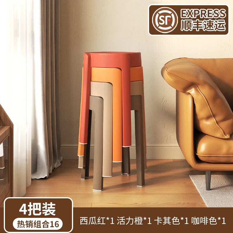 Thickened long-term sitting comfort and stackable high plastic