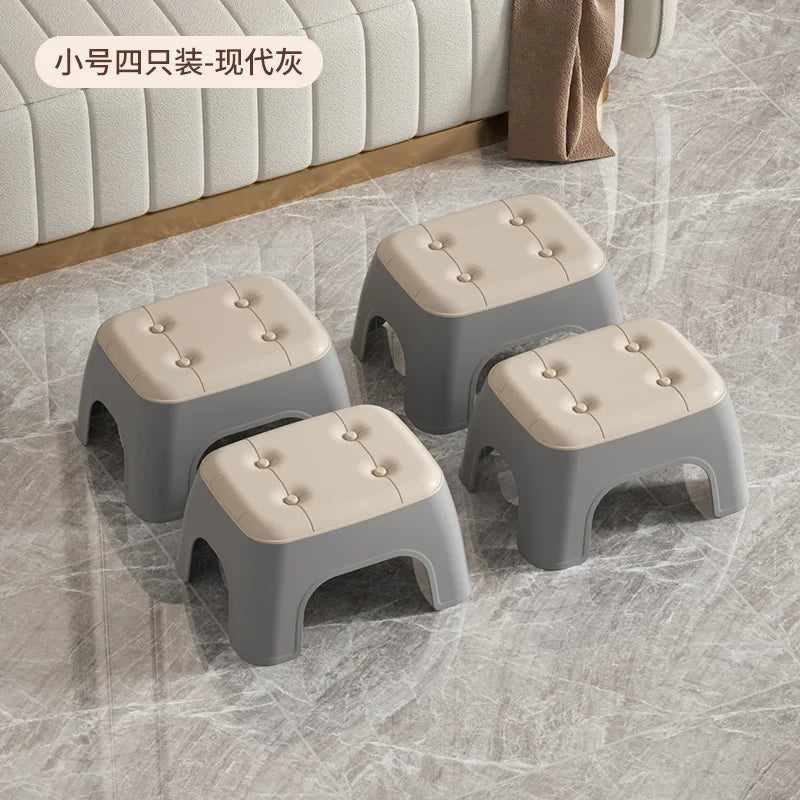 Thickened plastic stools, household adult living room rubber