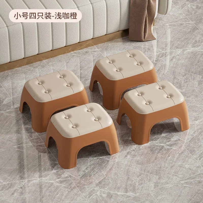 Thickened plastic stools, household adult living room rubber