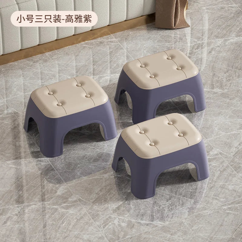 Thickened plastic stools, household adult living room rubber