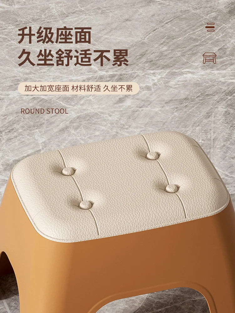 Thickened plastic stools, household adult living room rubber