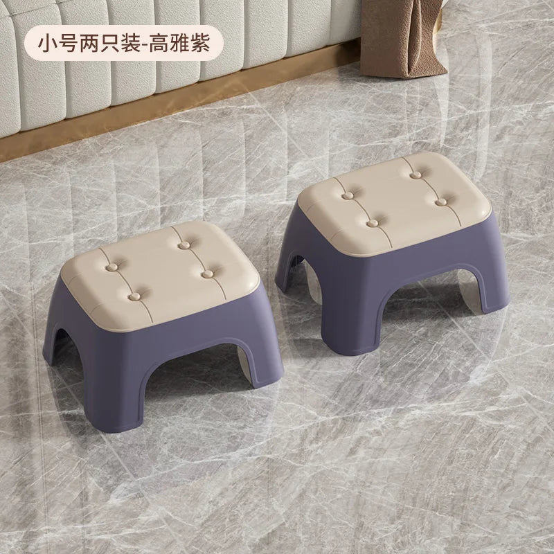 Thickened plastic stools, household adult living room rubber