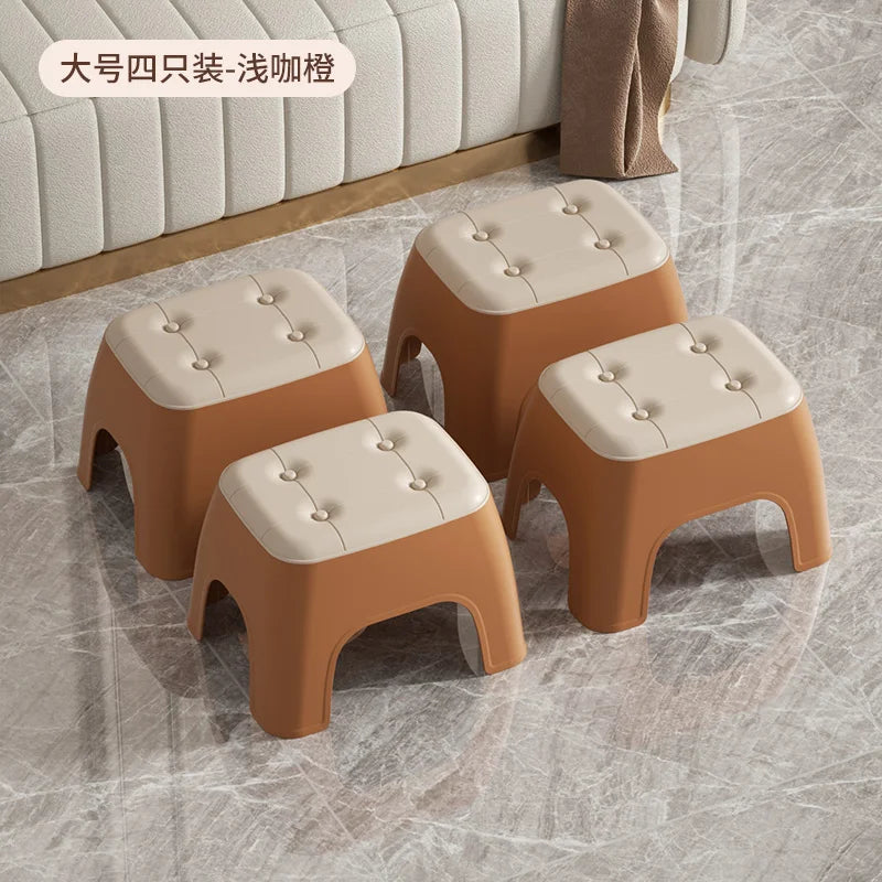 Thickened plastic stools, household adult living room rubber