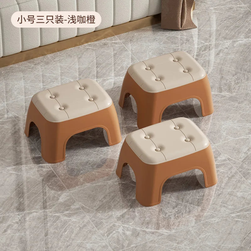 Thickened plastic stools, household adult living room rubber