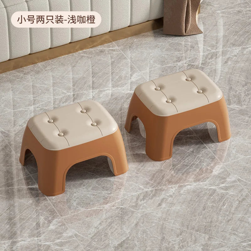 Thickened plastic stools, household adult living room rubber