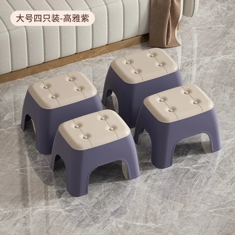 Thickened plastic stools, household adult living room rubber