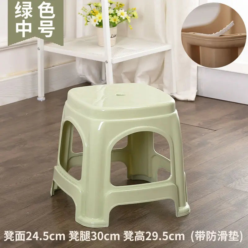 Thickened plastic stools, household adult rubber benches living
