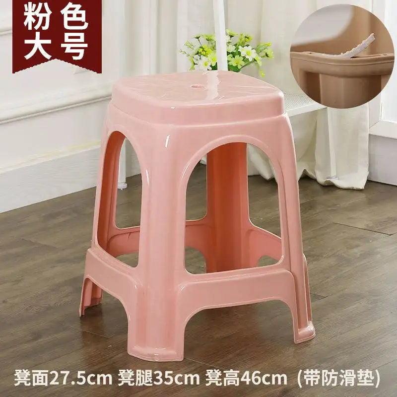 Thickened plastic stools, household adult rubber benches living