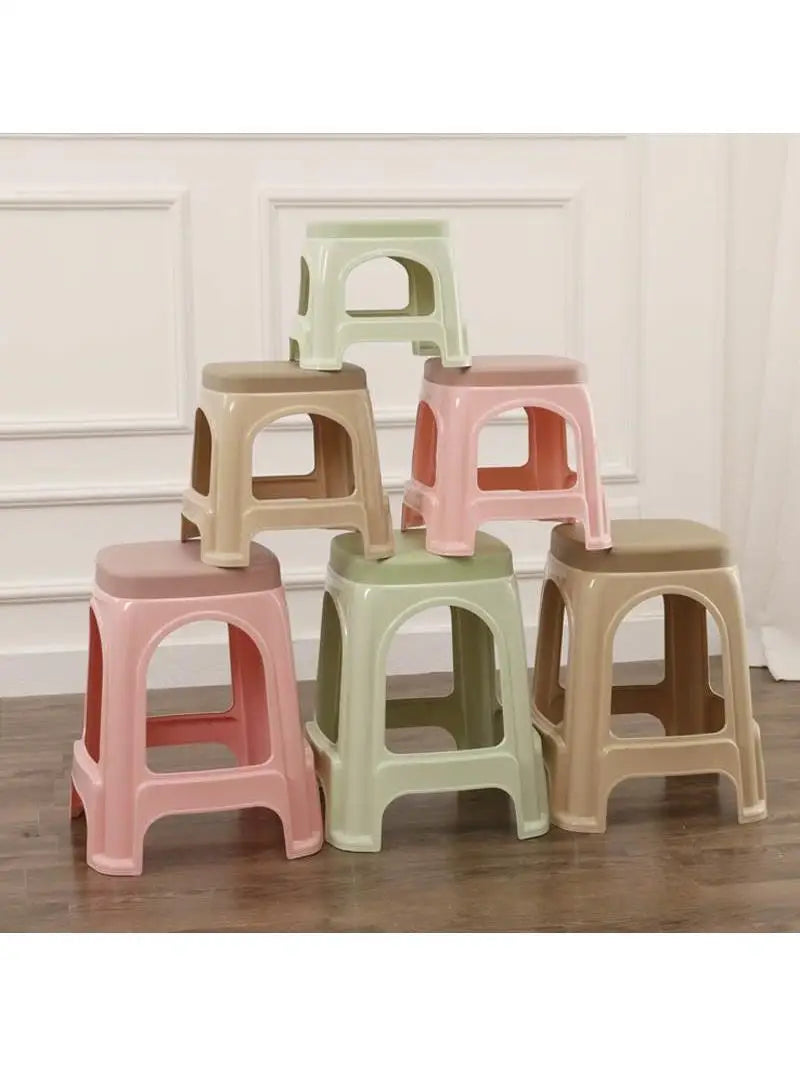 Thickened plastic stools, household adult rubber benches living