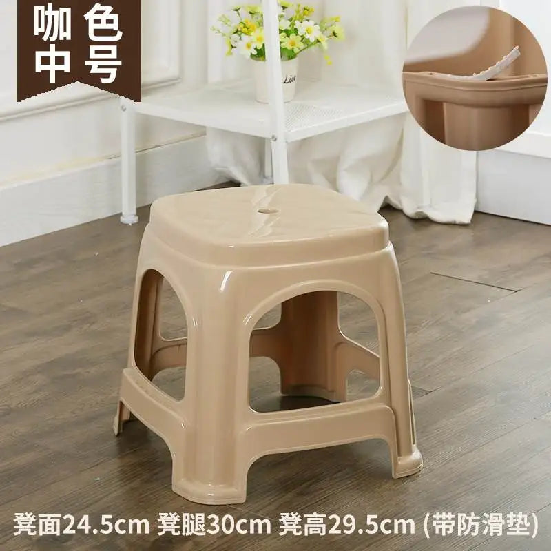 Thickened plastic stools, household adult rubber benches living