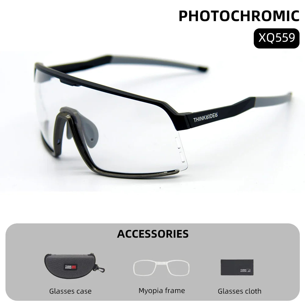 ThinkRider Bike Photochromic Cycling Glasses Bicycle Glasses Sports