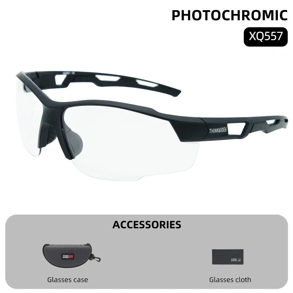 ThinkRider Bike Photochromic Cycling Glasses Bicycle Glasses Sports