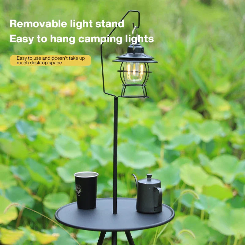 Three-legged Folding Round Table Outdoor Dining Table Portable