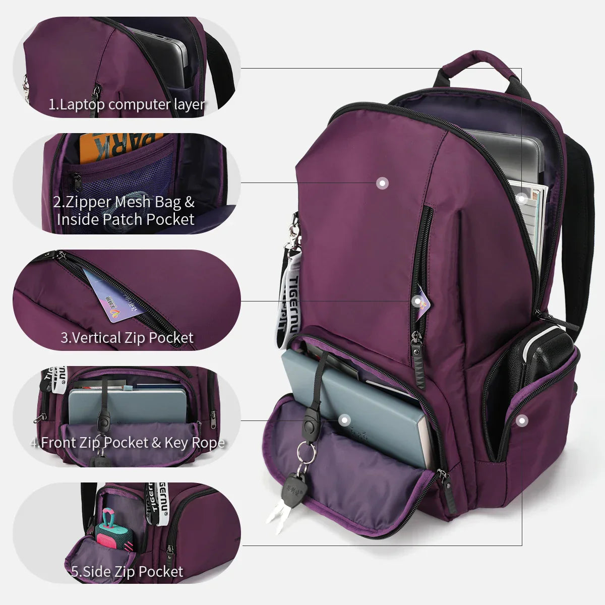 Tigernu New Women Casual Backpacks Outdoor traveling Multi