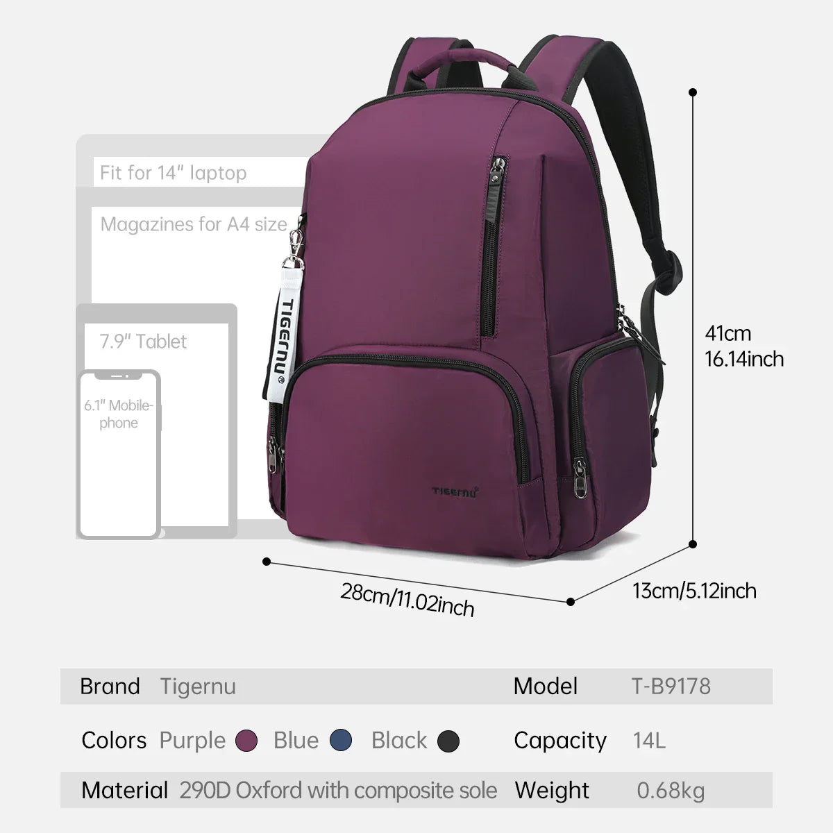 Tigernu New Women Casual Backpacks Outdoor traveling Multi