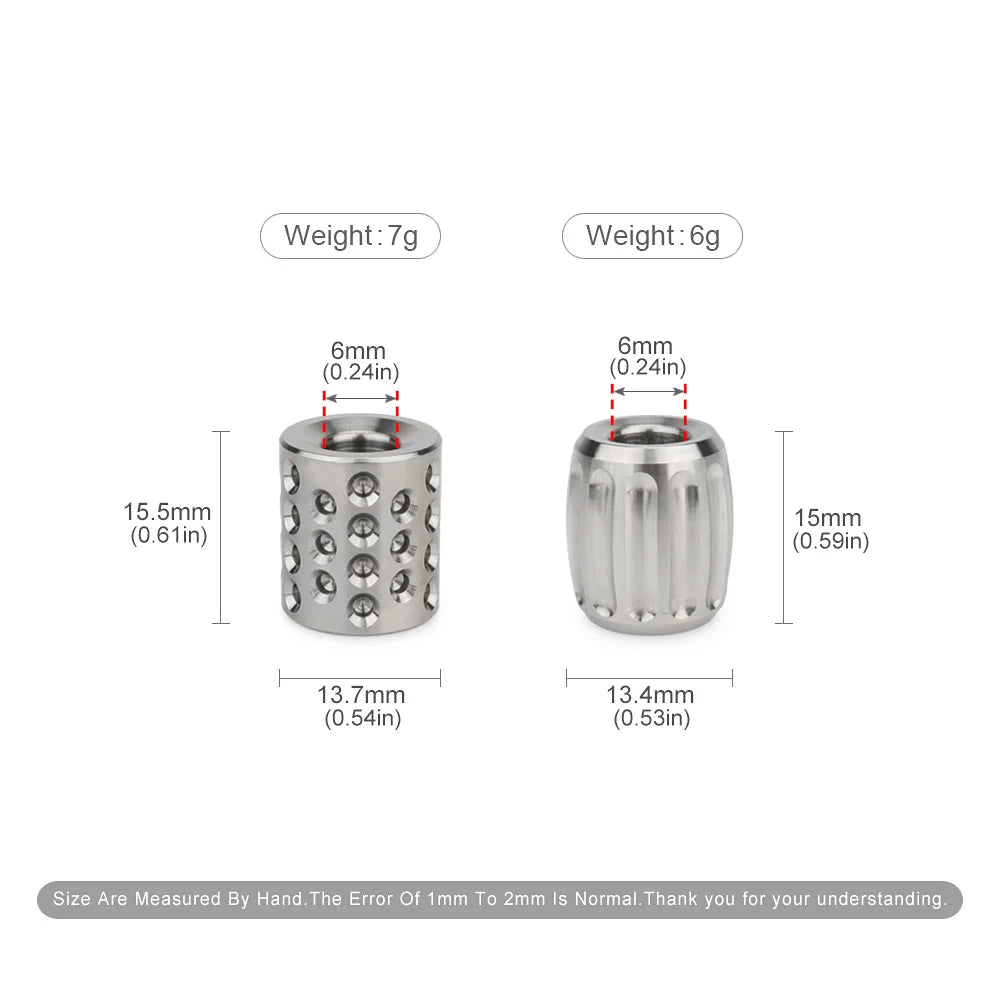 Titanium Alloy Pumpkin Paracord Accessory Multihole Knife Beads