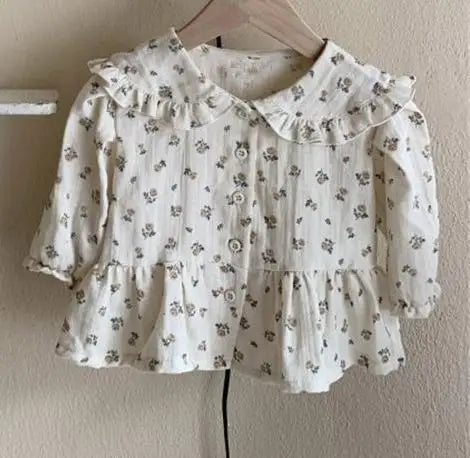 Toddler Baby Girls Long Sleeve Blouses Solid Color