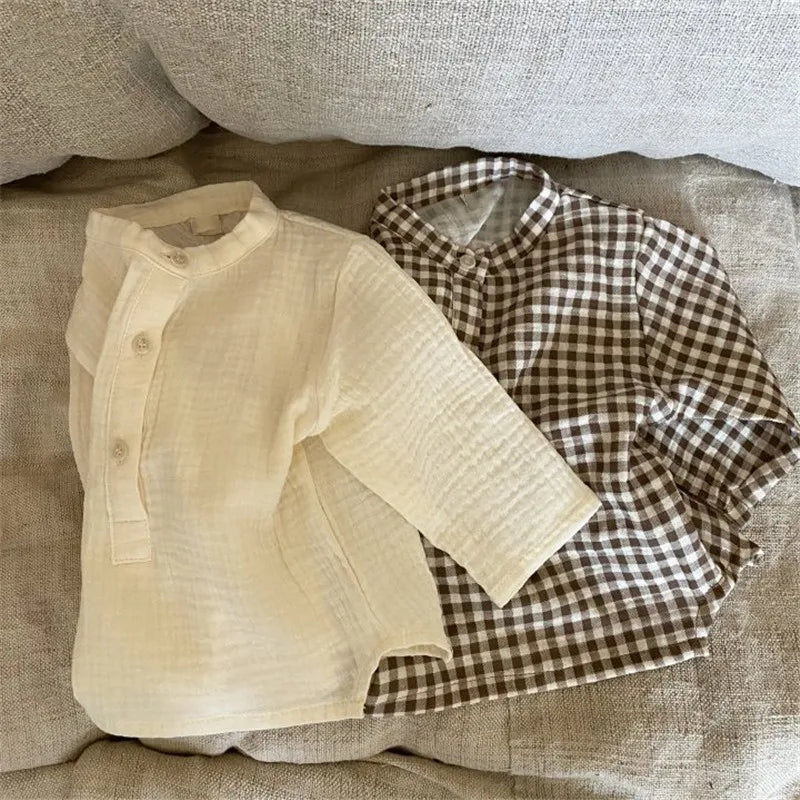 Toddler Baby Girls Long Sleeve Blouses Solid Color