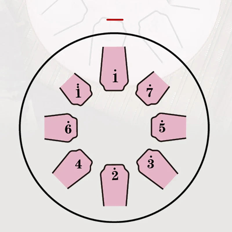 Tongue Drum 6 Inch 8 Note Treble Mini