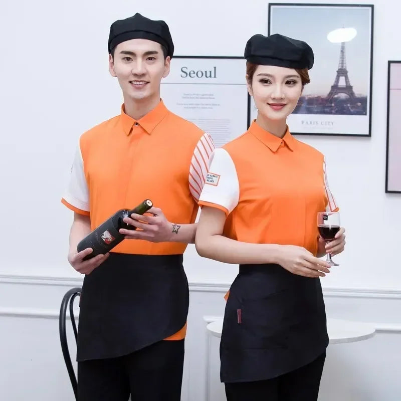 Top Workwear Shop Shortsleeved Coffee Tea Waitress Restaurant