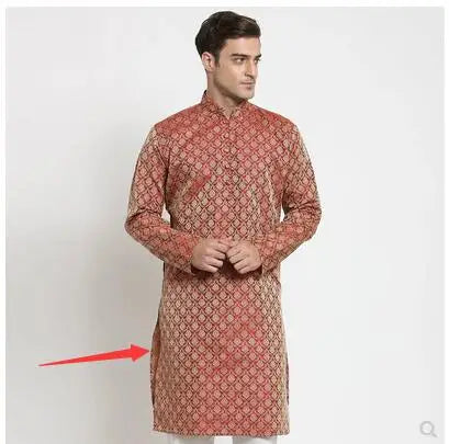 Traditional Indian Mens Shirt Pakistan Kurti Long Top