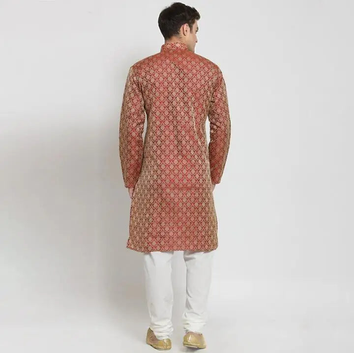 Traditional Indian Mens Shirt Pakistan Kurti Long Top
