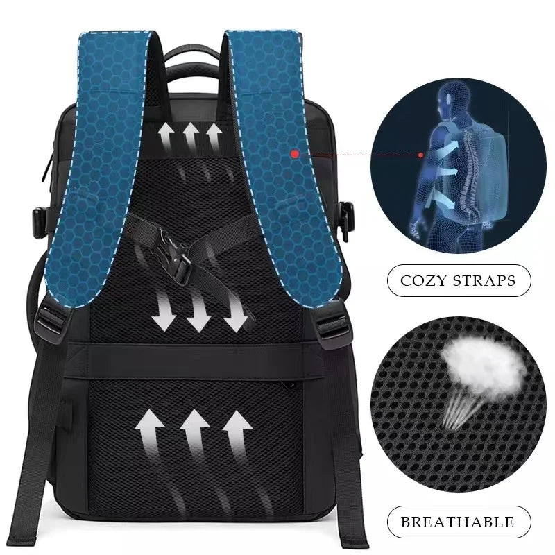 Travel Backpack Men Business Aesthetic Backpack School Expandable