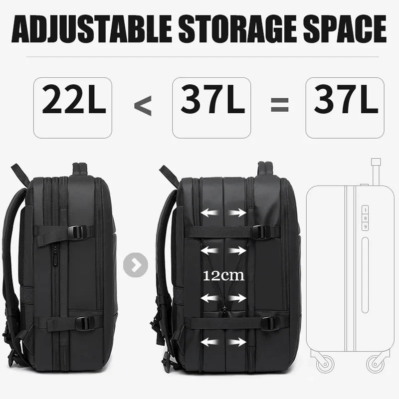 Travel Backpack Men Business Aesthetic Backpack School Expandable
