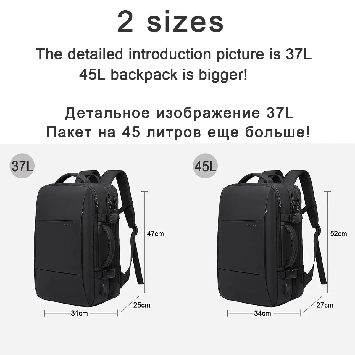 Travel Backpack Men Business Aesthetic Backpack School Expandable