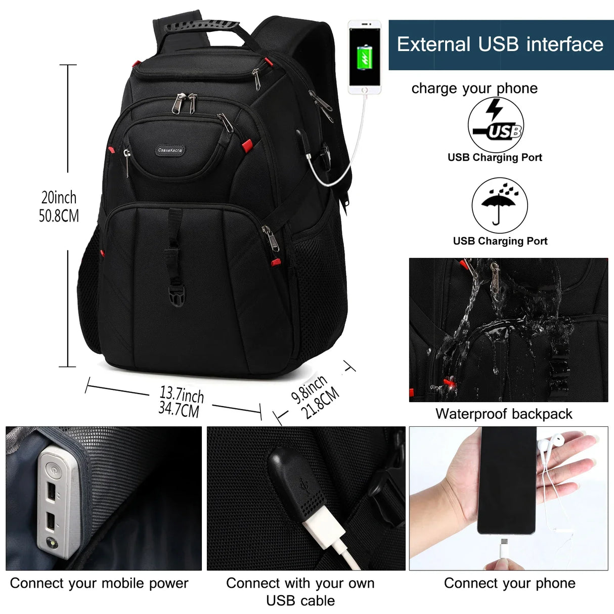 Travel Laptop Backpack 17 Inch Business Durable Backpack
