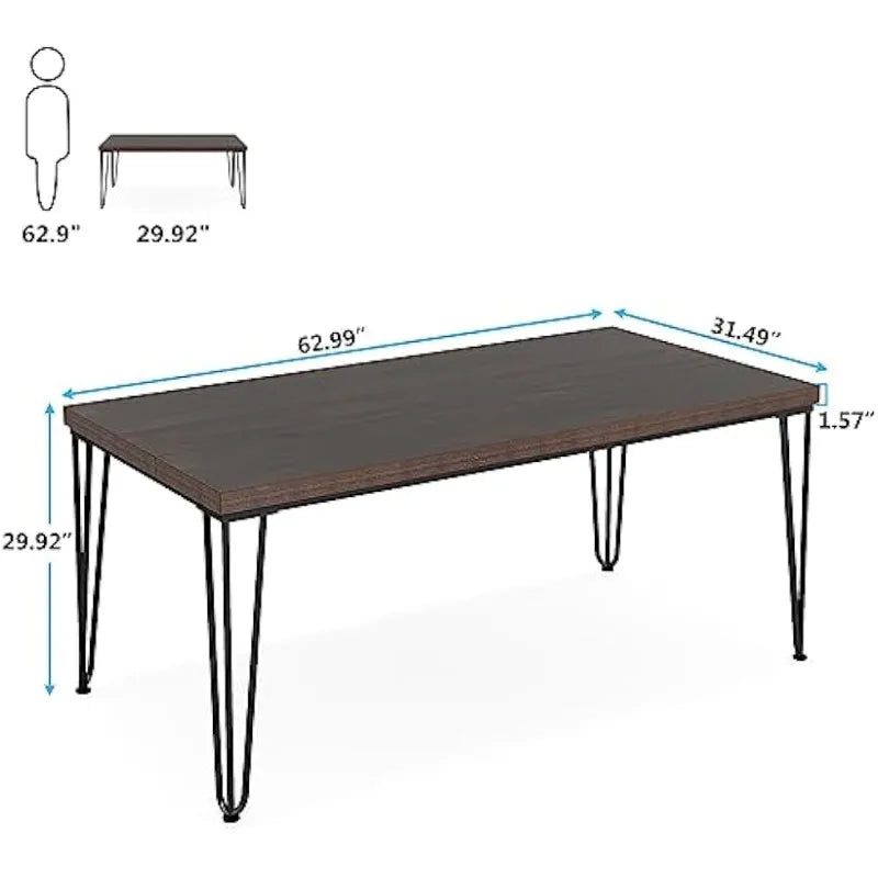 Tribesigns Dining Table for 6 Person, 62.9 Inch