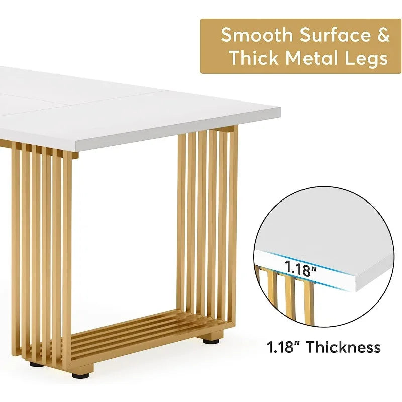 Tribesigns Modern Dining Table for 6-8 People, 70.8-in