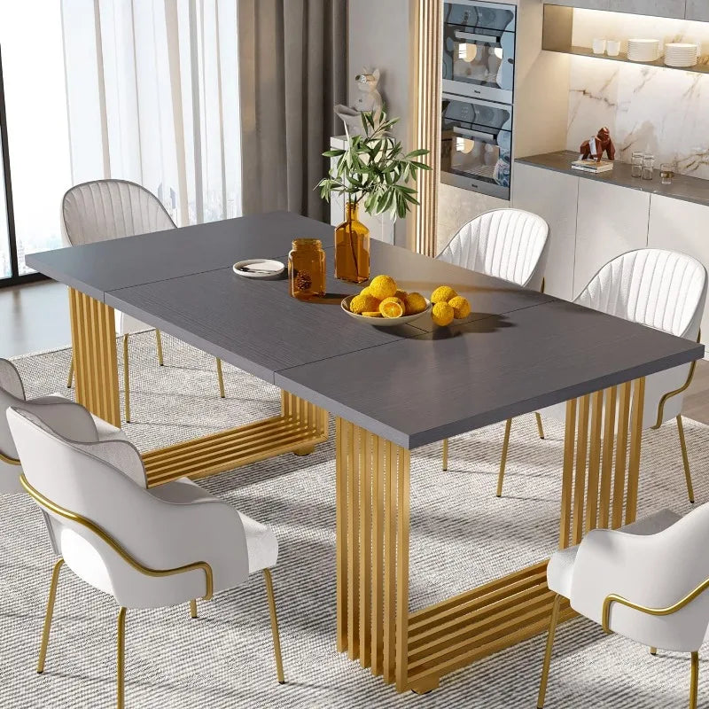 Tribesigns Modern Dining Table for 6-8 People, 70.8-in