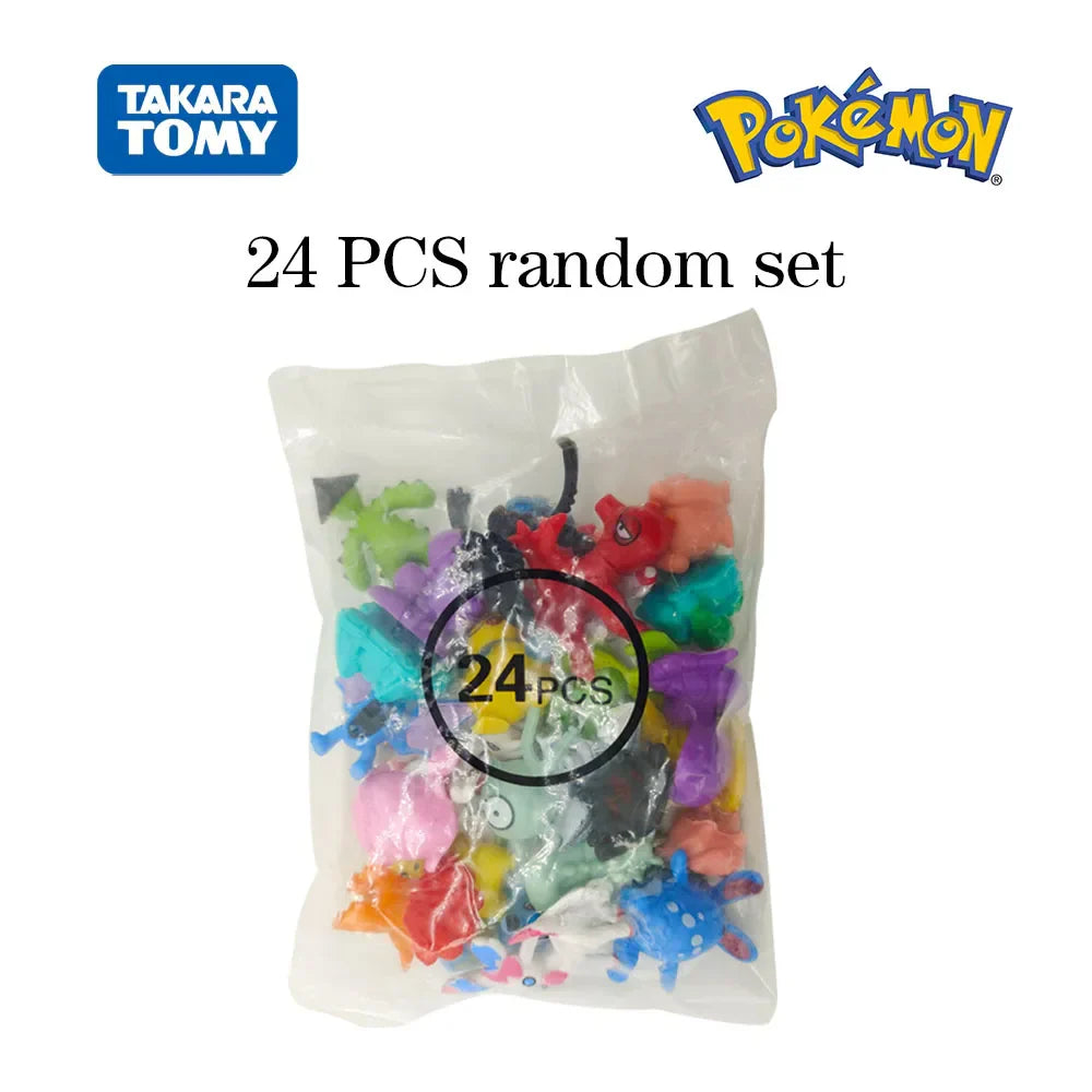 Pokemon Mini Figures 2-3CM Anime Action Pikachu 24-144 Not Repeating Model Toy Kid Collect Dolls Birthday Gift Give Pokémon Bag