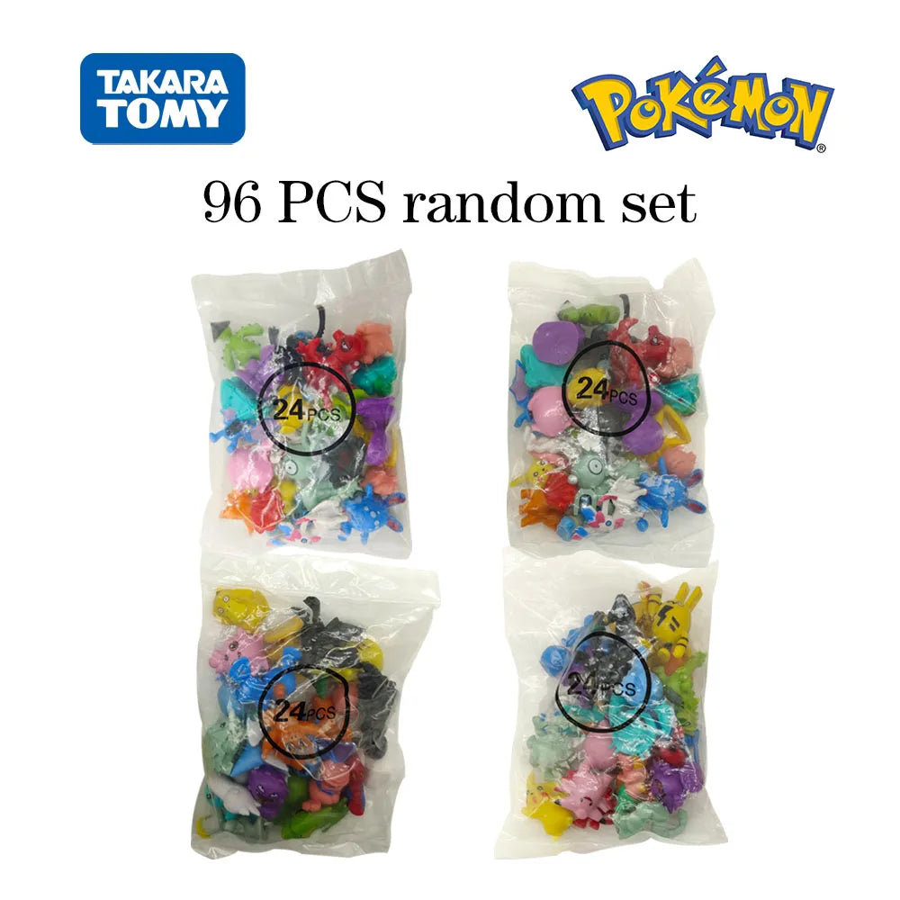 Pokemon Mini Figures 2-3CM Anime Action Pikachu 24-144 Not Repeating Model Toy Kid Collect Dolls Birthday Gift Give Pokémon Bag