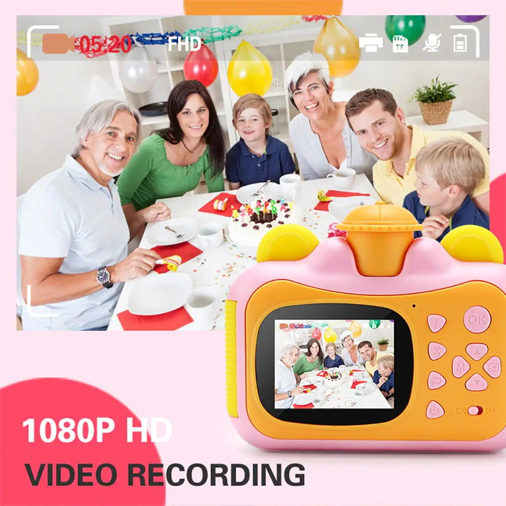 Kids Camera Instant Print Camera for Children 1080P