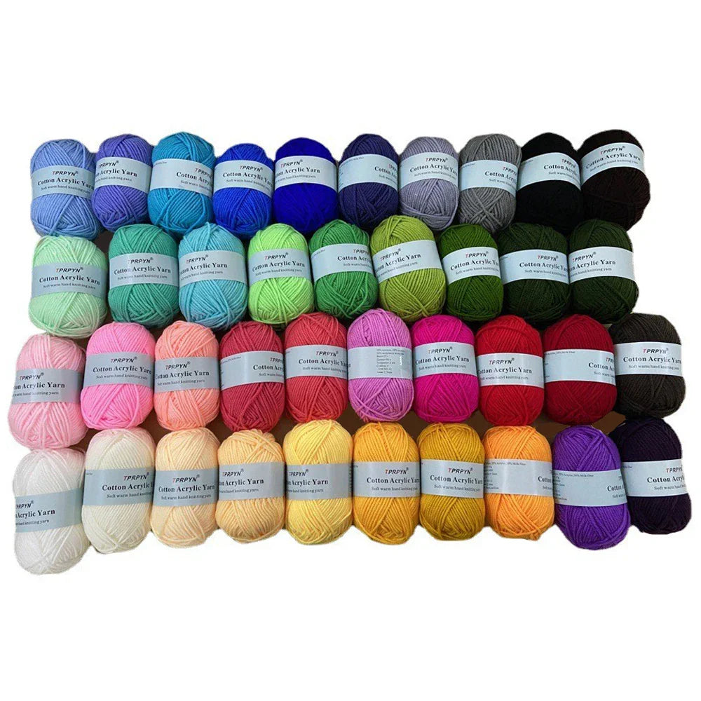 TPRPYN 12Pc Milk Cotton Yarn For Hand Knitting