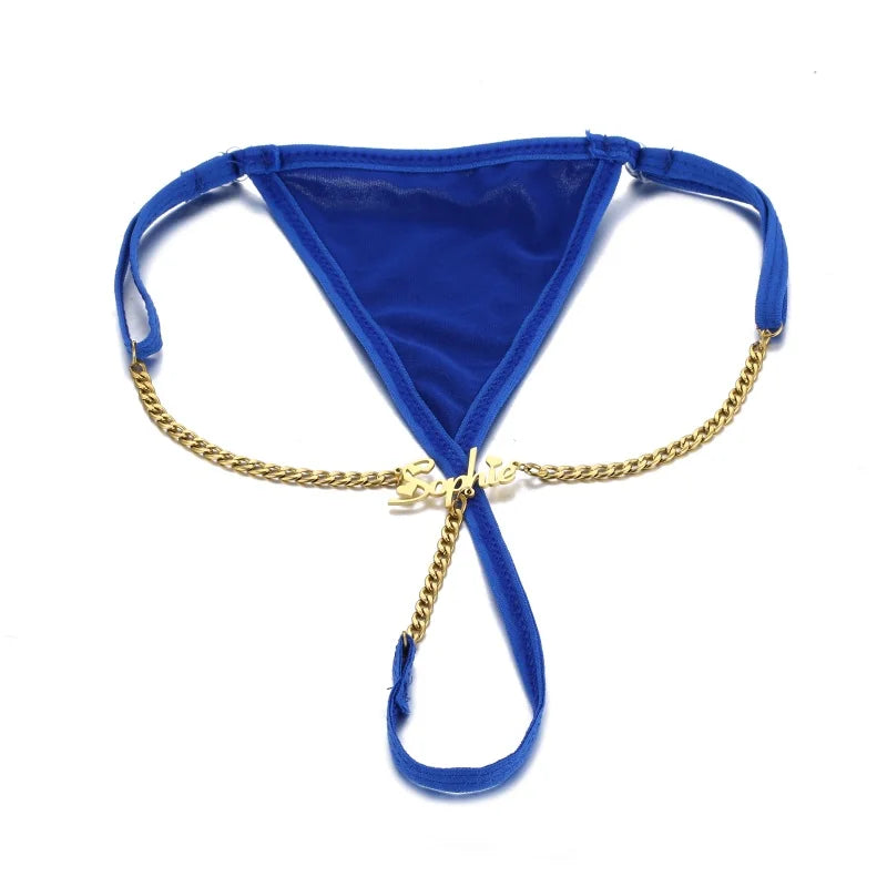 Sexy Waist Body Chain Custom Name Pendant Jewelry