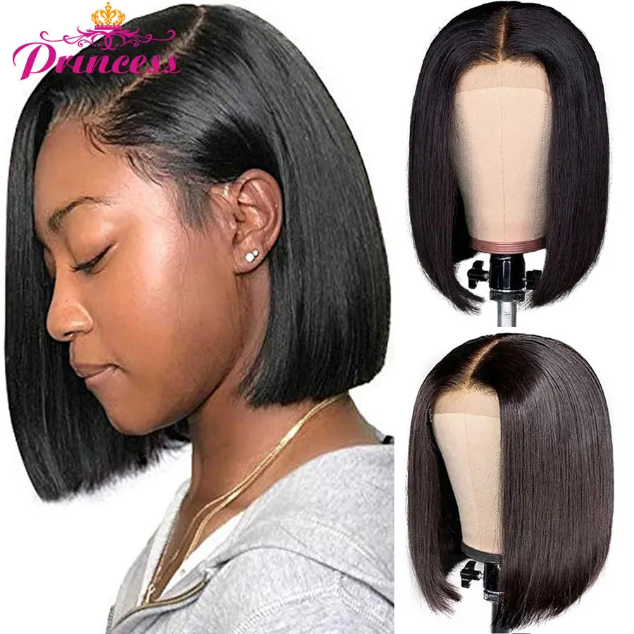 Straight Bob Human Hair Wigs 4x4 Lace Closure