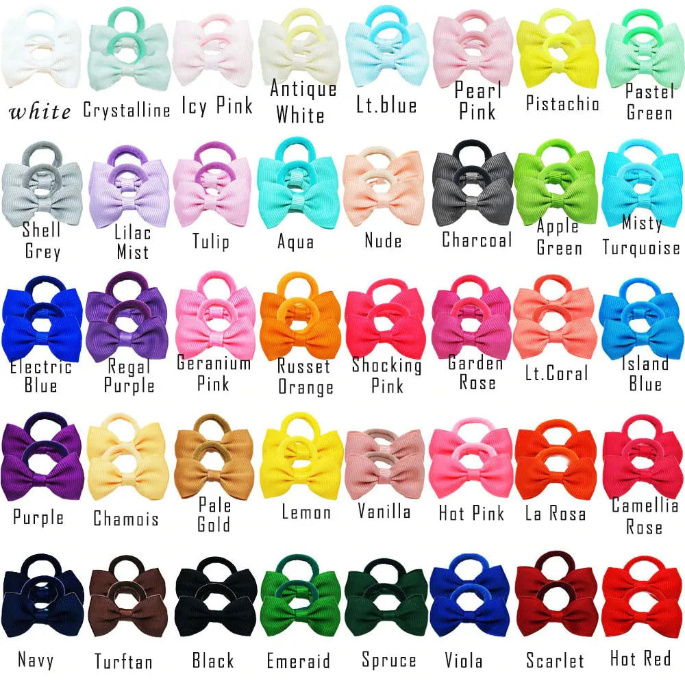 Baby Girls Hair Ties 2 inches Hair Bows