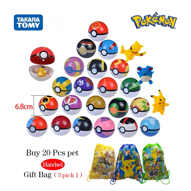 21 Styles 6.8Cm Pokemon Elf Ball New 2-3cm