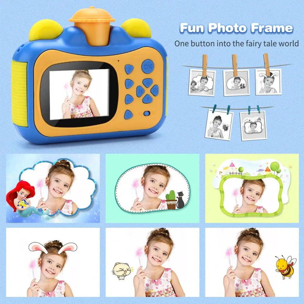 Kids Camera Instant Print Camera for Children 1080P