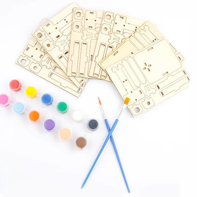 STEM Kits Wooden Toys for Children Robot Science