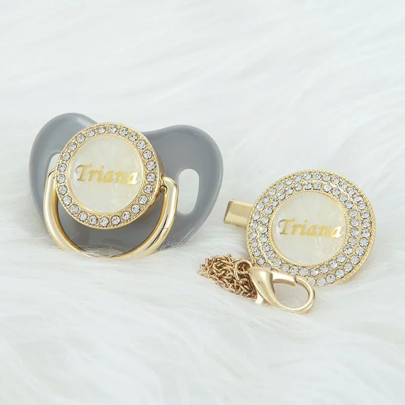 MIYOCAR custom gold pearl new color bling pacifier
