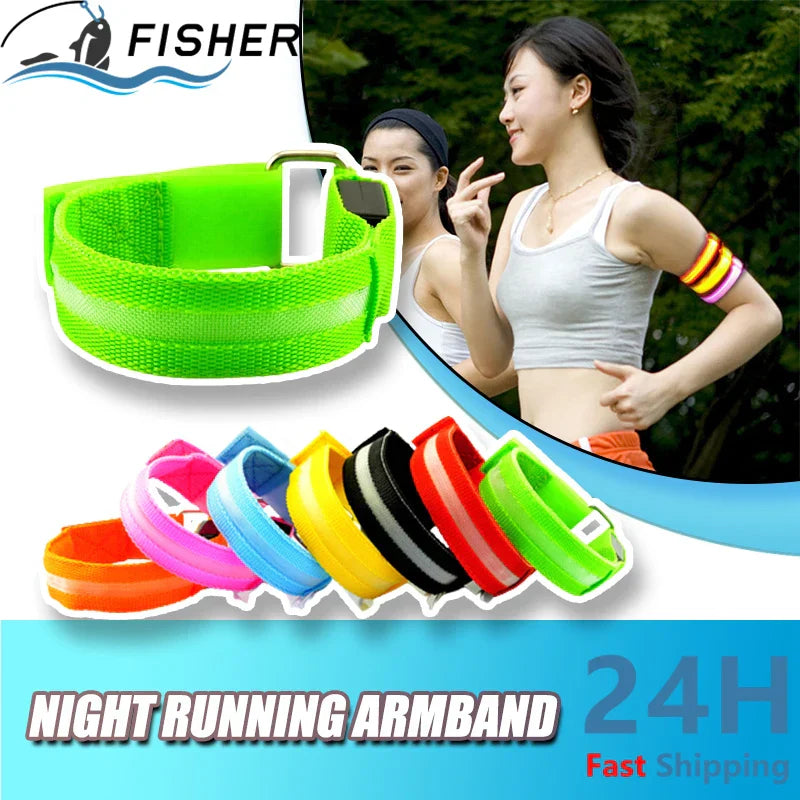 USB Charging LED Luminous Night Running Armband Bracelet