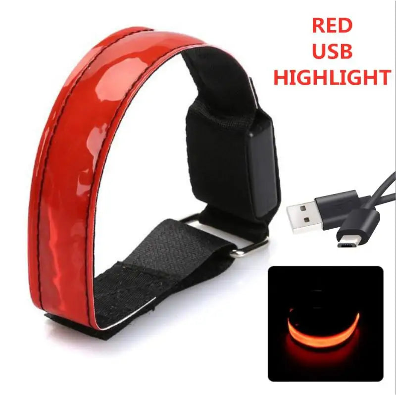USB Charging LED Luminous Night Running Armband Bracelet