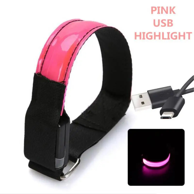 USB Charging LED Luminous Night Running Armband Bracelet
