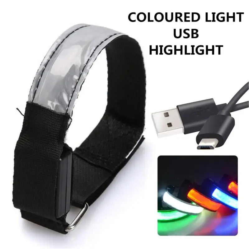 USB Charging LED Luminous Night Running Armband Bracelet