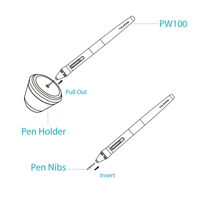HUION Replacement Nibs PW100 PW201 Digital Pen Nibs