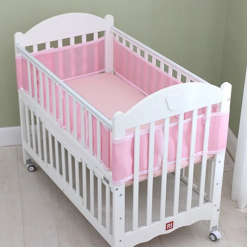 Universal Mesh Breathable Cot Bumpers Bed Fence Newborn